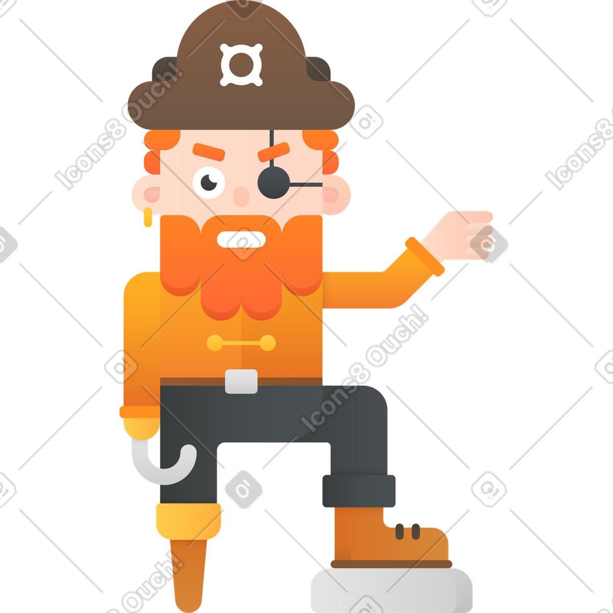 Hugo スタイルの Pirate のイラストをPNG、SVG形式でダウンロード
