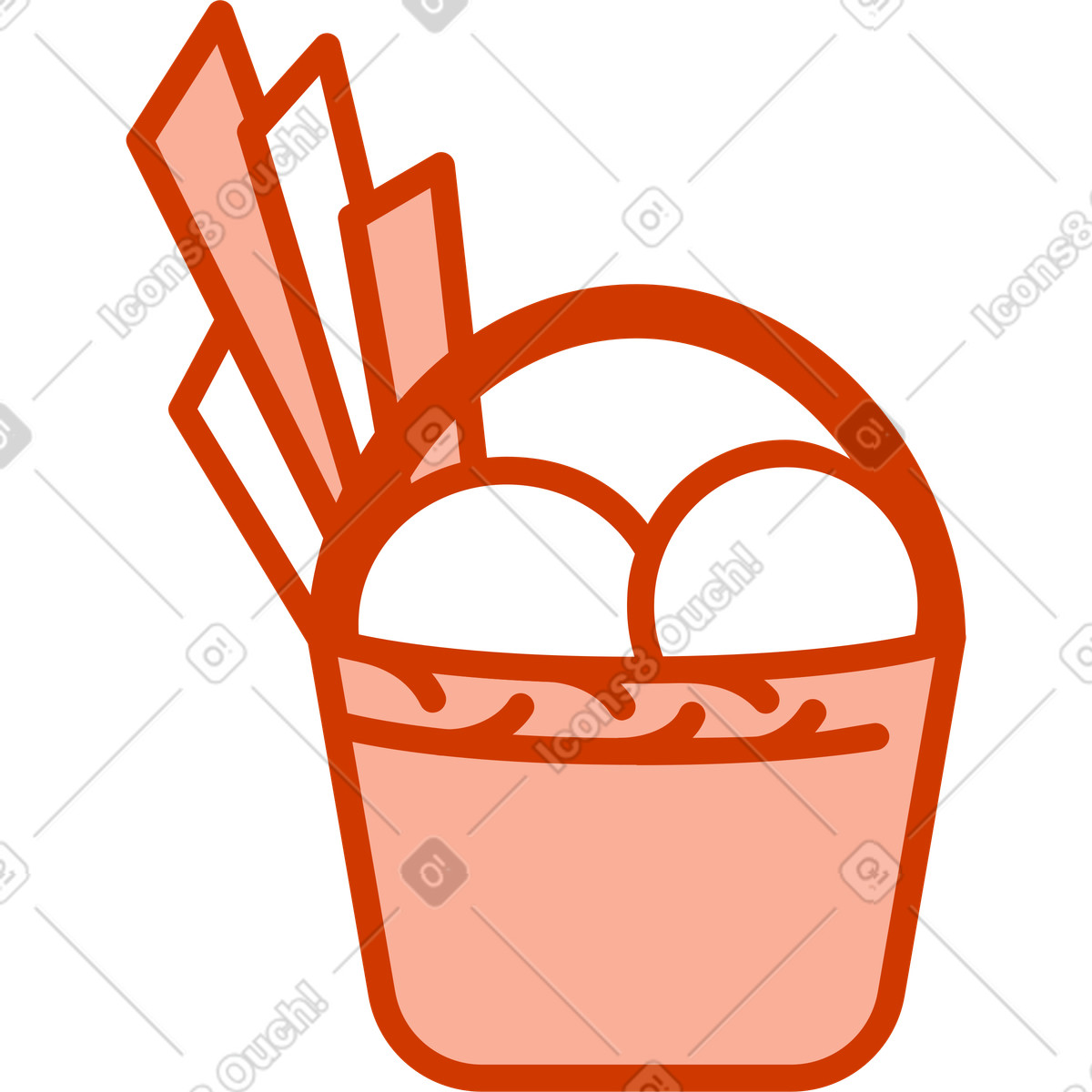 Basket of vegetables illustration in Natty style download in PNG, SVG