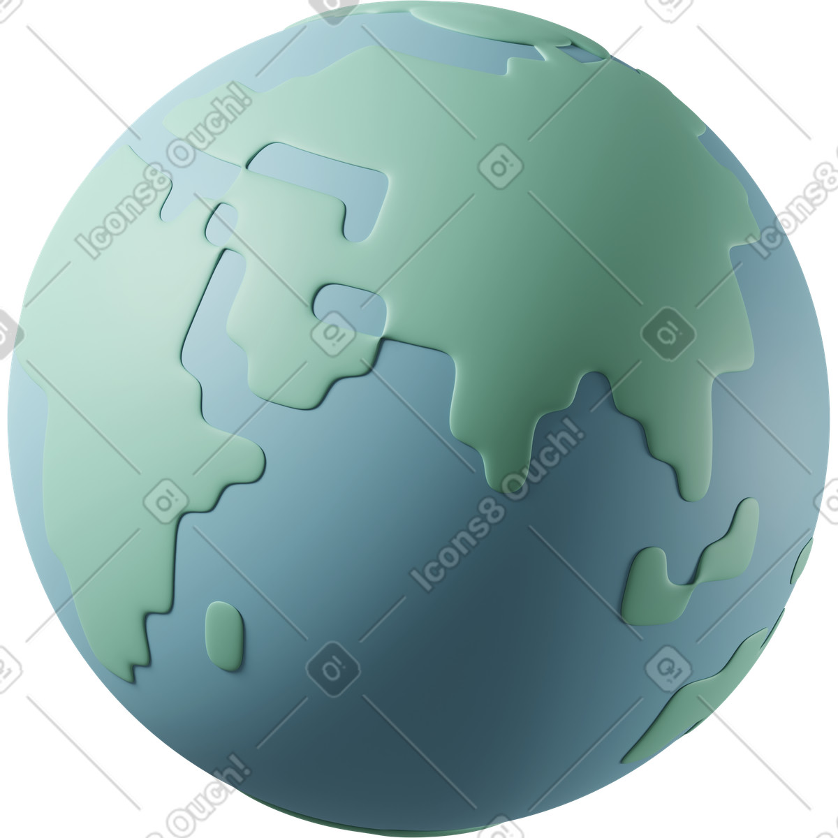 Planet earth illustrazione in stile 3D Casual life scarica in PNG, SVG