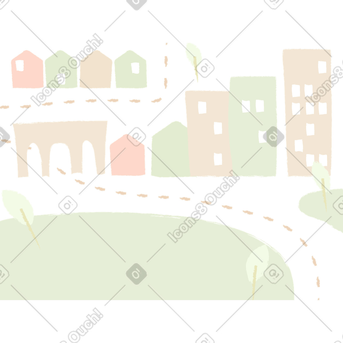 下载 Ginger Cat 风格的 市 插画，支持 PNG、SVG 格式