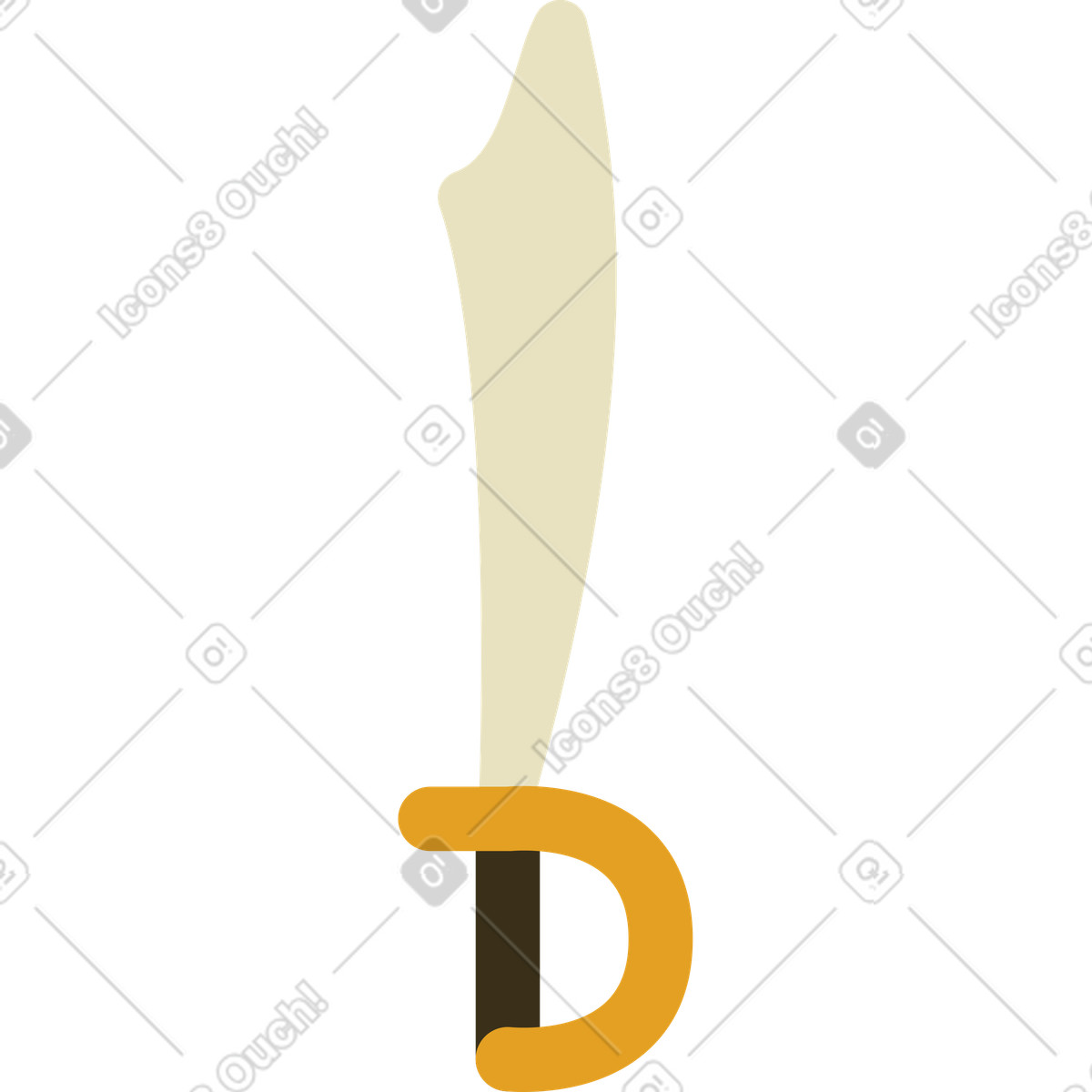 Sabre sword illustrazione in stile Arabica scarica in PNG, SVG
