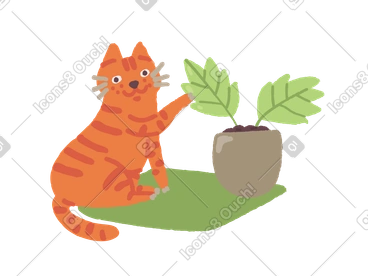  gardener cat PNG, SVG
