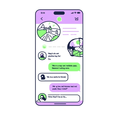 A digital chat screen is displayed, showcasing a series of illustrated artworks in separate message bubbles. Each artwork is distinct, featuring various styles and subjects, including landscapes, characters, and abstract designs. Below each illustration, there are feedback messages from users, expressing their thoughts and reactions. The messages are diverse, with some containing praises and others offering constructive criticism. The layout is clean and organized, making it easy to read the feedback alongside the artworks.