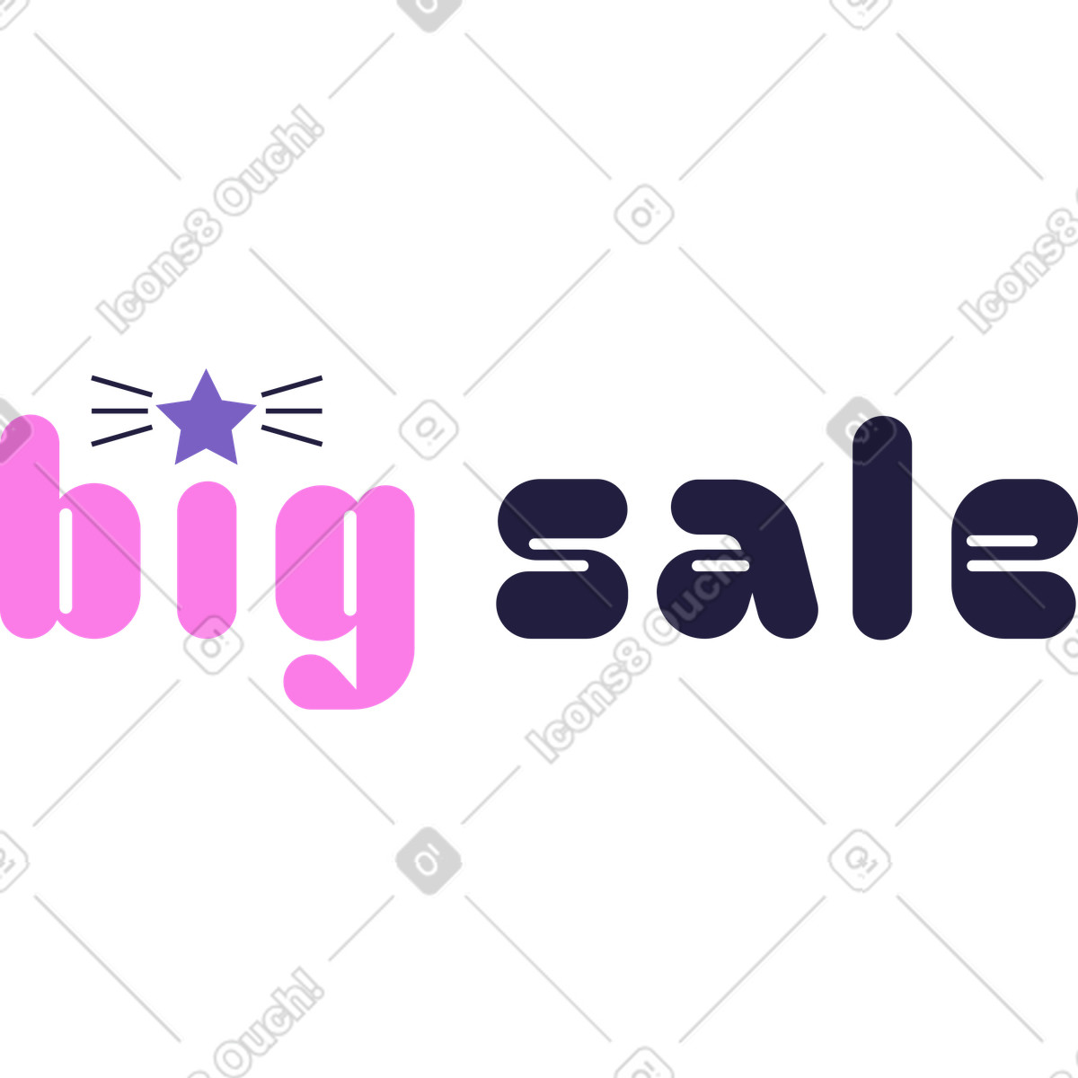 Illustration Grande vente dans le style Mellow à télécharger aux formats PNG, SVG
