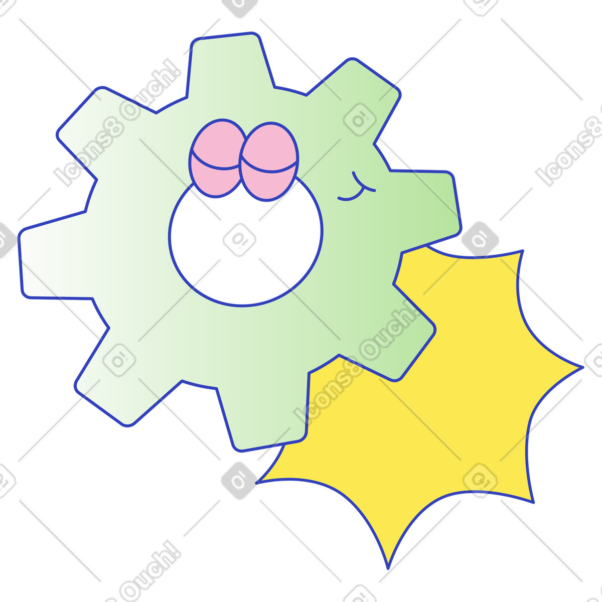 User settings icon, Account management and configuration illustration in Eyeful style download in PNG, SVG