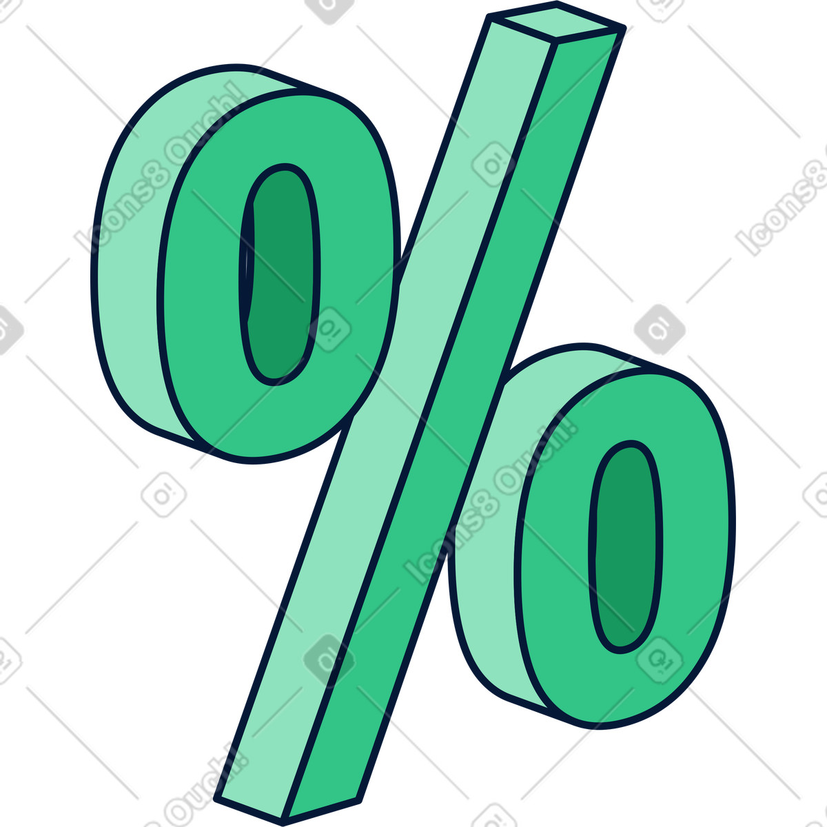 Percent sign illustration in PNG, SVG