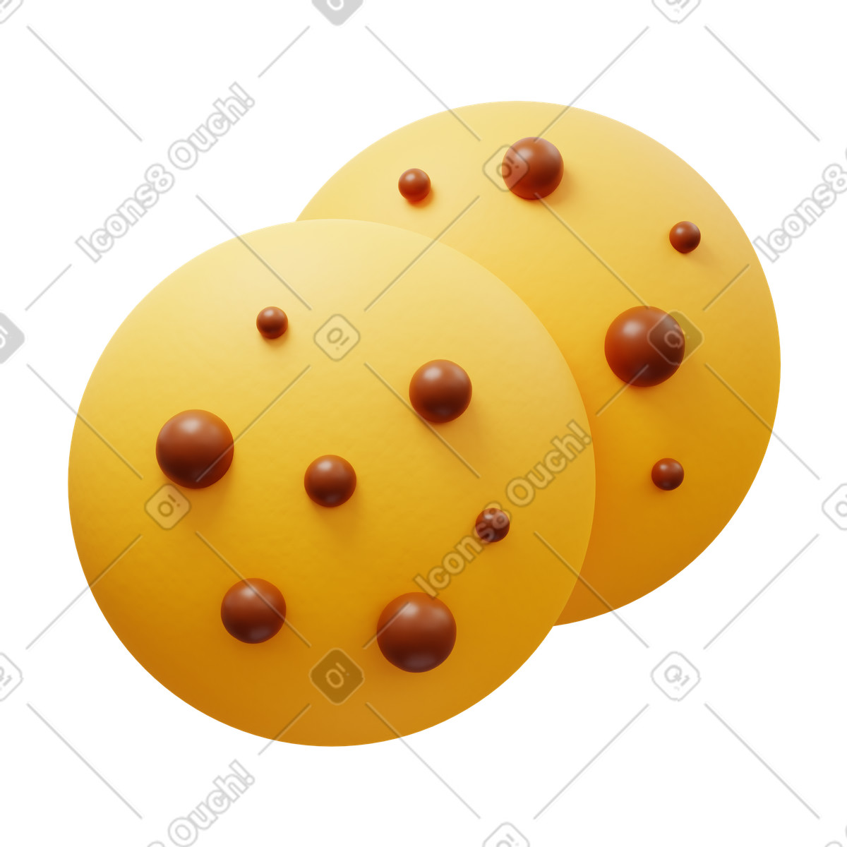 Cookies illustration in 3D Fluency style download in PNG, SVG