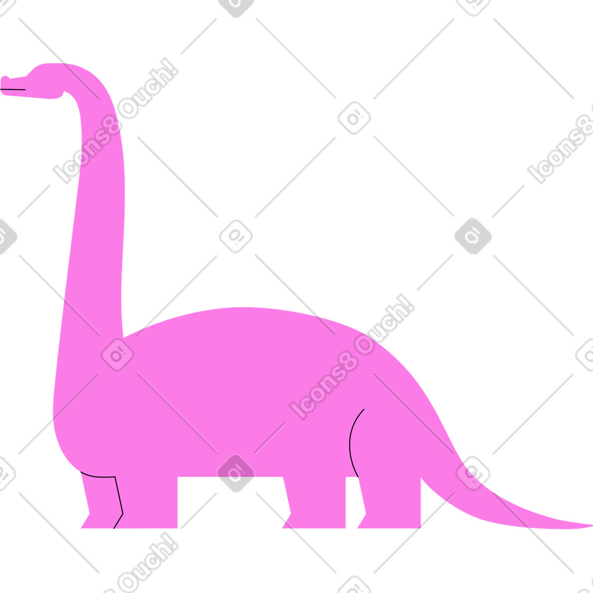 Dinosauro illustrazione in stile Mellow scarica in PNG, SVG