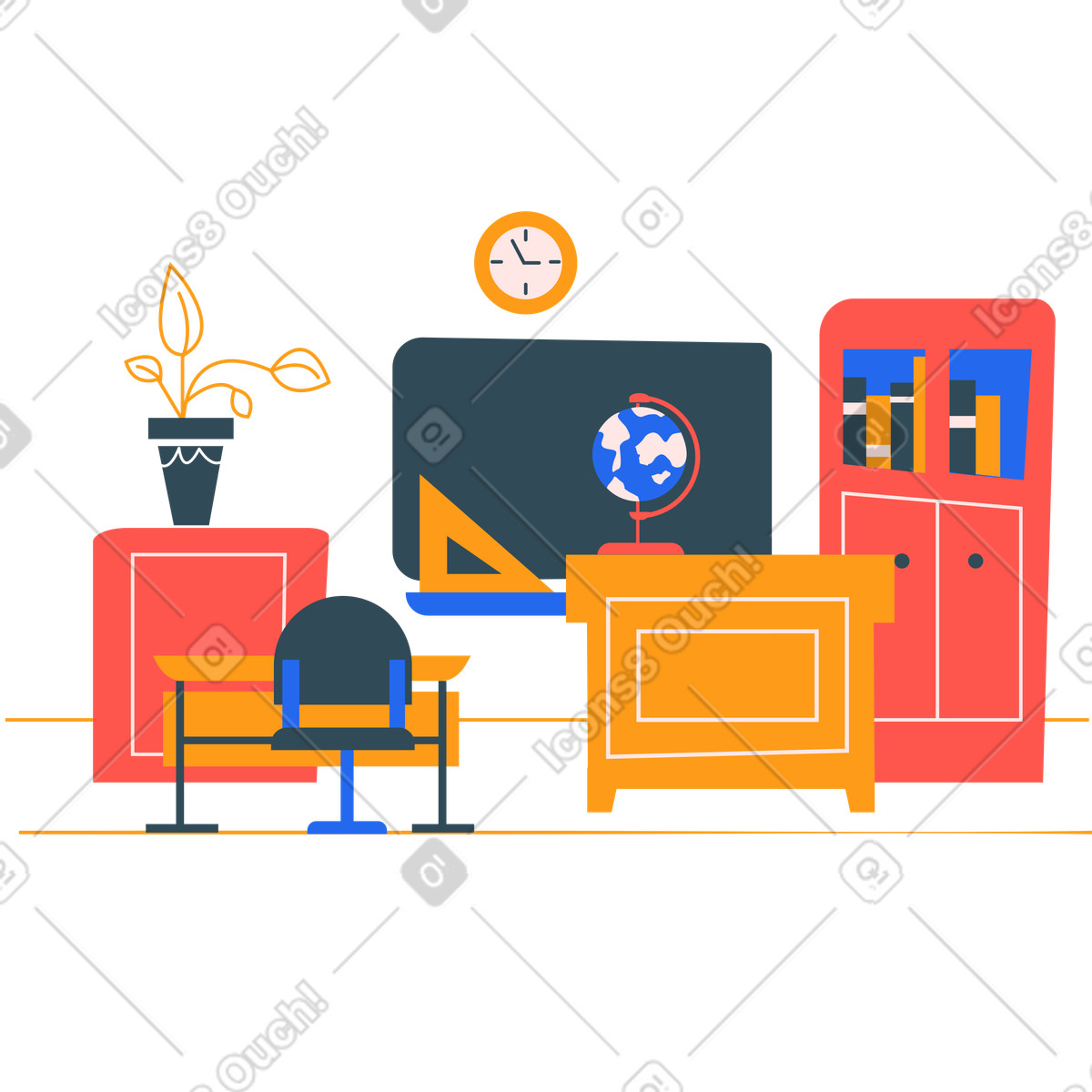 Illustration École du royaume dans le style Kingdom à télécharger aux formats PNG, SVG