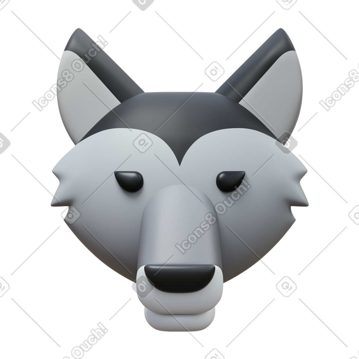 Иллюстрация Wolf в стиле 3D Fluency — скачать в форматах PNG, SVG