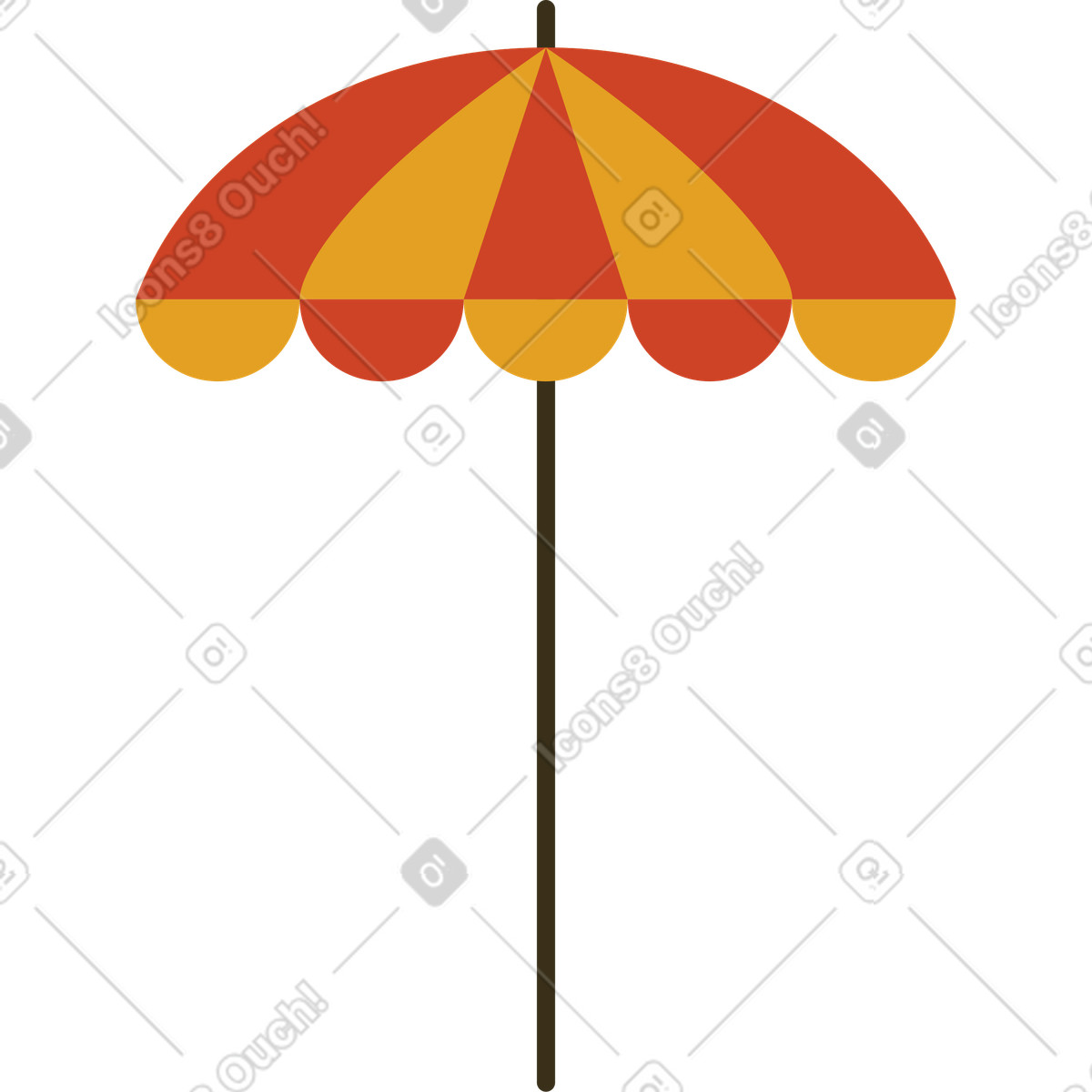 下载 Arabica 风格的 沙滩伞 插画，支持 PNG、SVG 格式