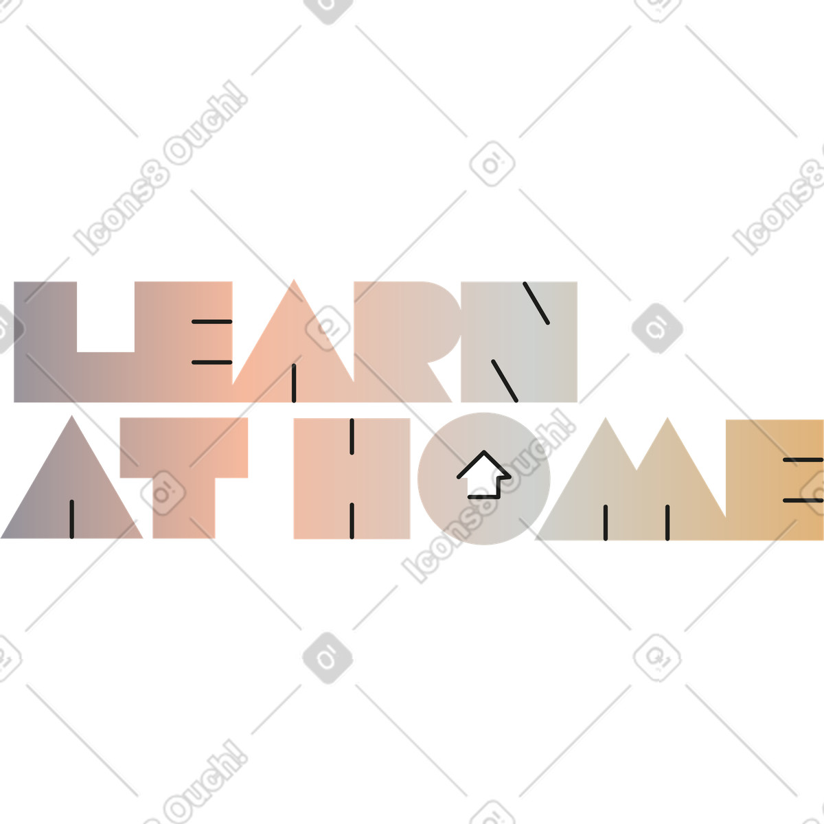 Learn at home illustration in Marginalia style download in PNG, SVG