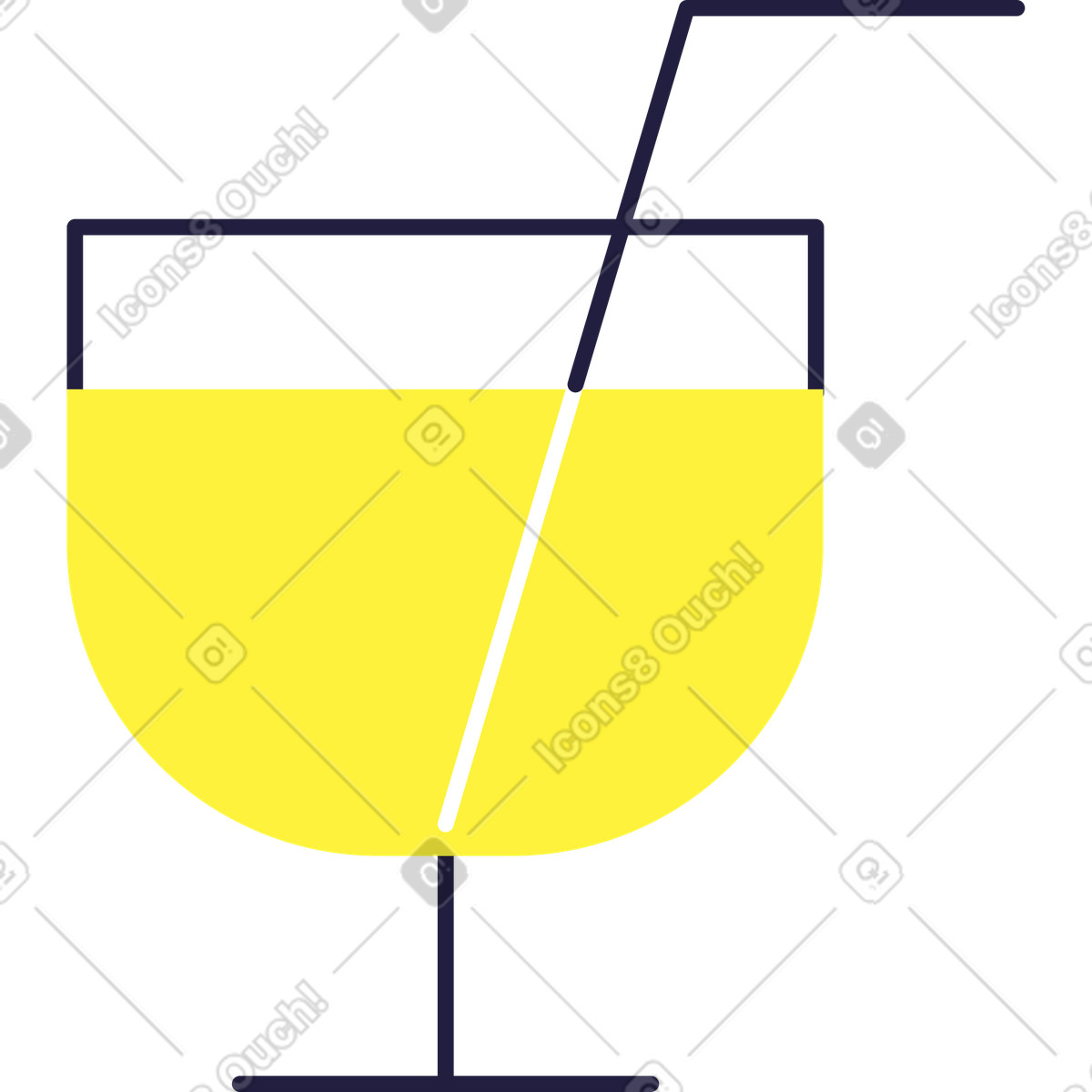 Ilustração de Coquetel em no estilo Mellow para baixar em PNG, SVG