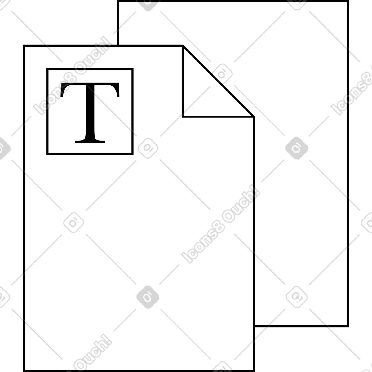 Illustration Les documents dans le style Knotty à télécharger aux formats PNG, SVG