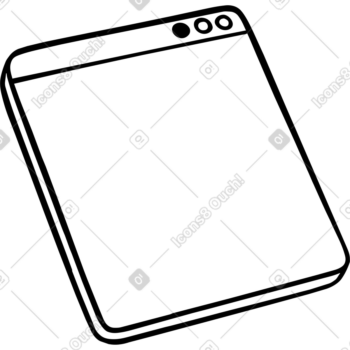 Ilustración Browser empty window template for website mockup and user interface en estilo Line a descargar en PNG y SVG