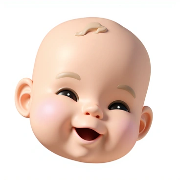 A close-up of a baby's face, with soft, delicate features, including round cheeks and bright, curious eyes. The baby's skin appears smooth and fair, with tiny wisps of hair framing the forehead. Soft sunlight gently illuminates the face, highlighting the contours and creating a warm glow. The background is softly blurred, ensuring the focus remains on the baby’s expressive face. The baby's mouth is slightly open as if in a peaceful expression, enhancing the overall warmth of the image.