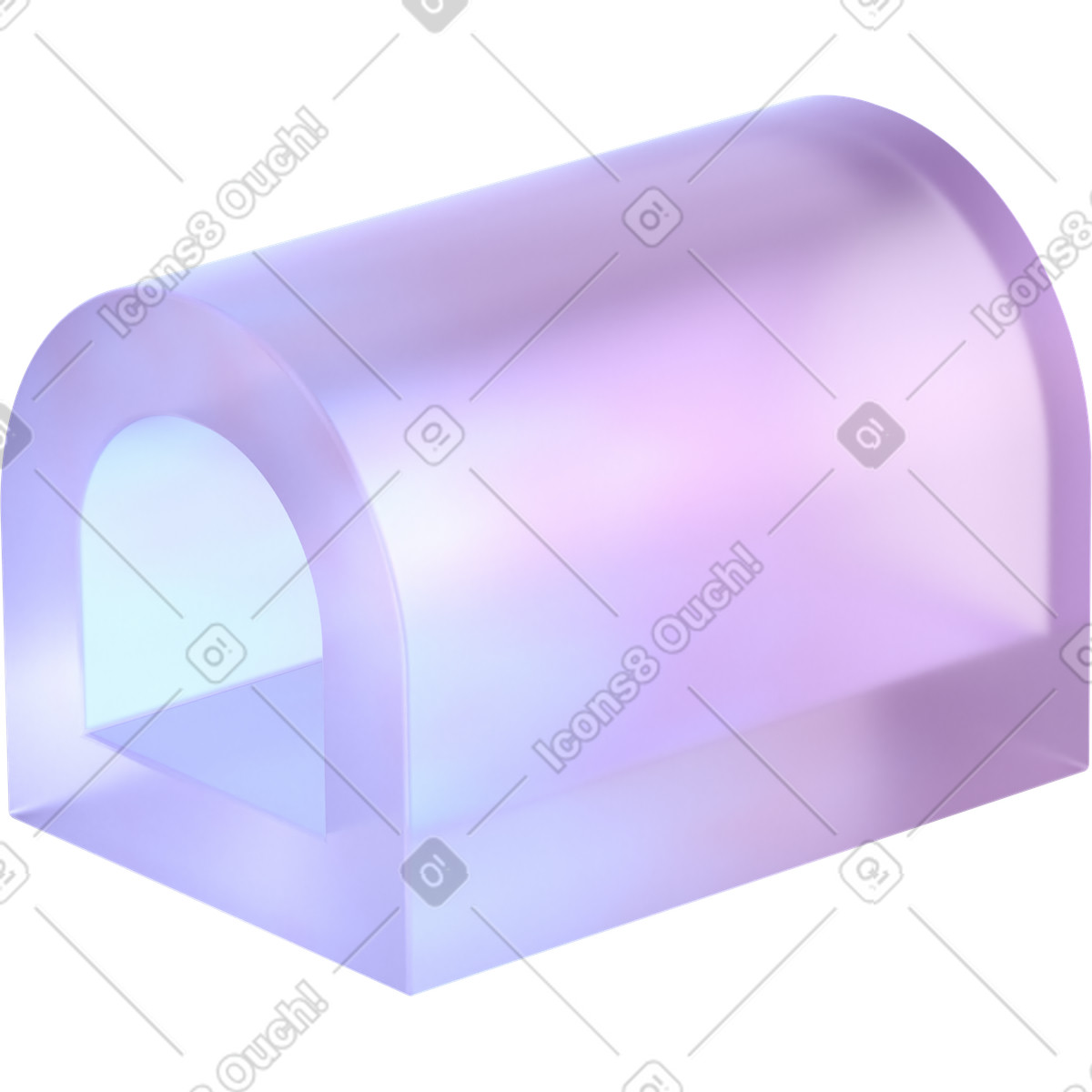 Abstract figure illustrazione in stile 3D Glassy scarica in PNG, SVG