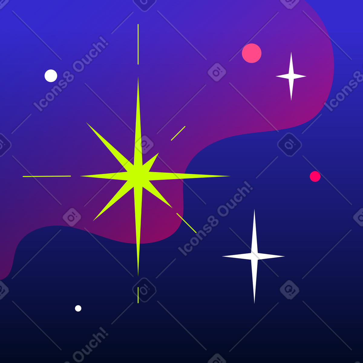 Hintergrundsterne-Illustration im Space-Stil als Download in PNG, SVG