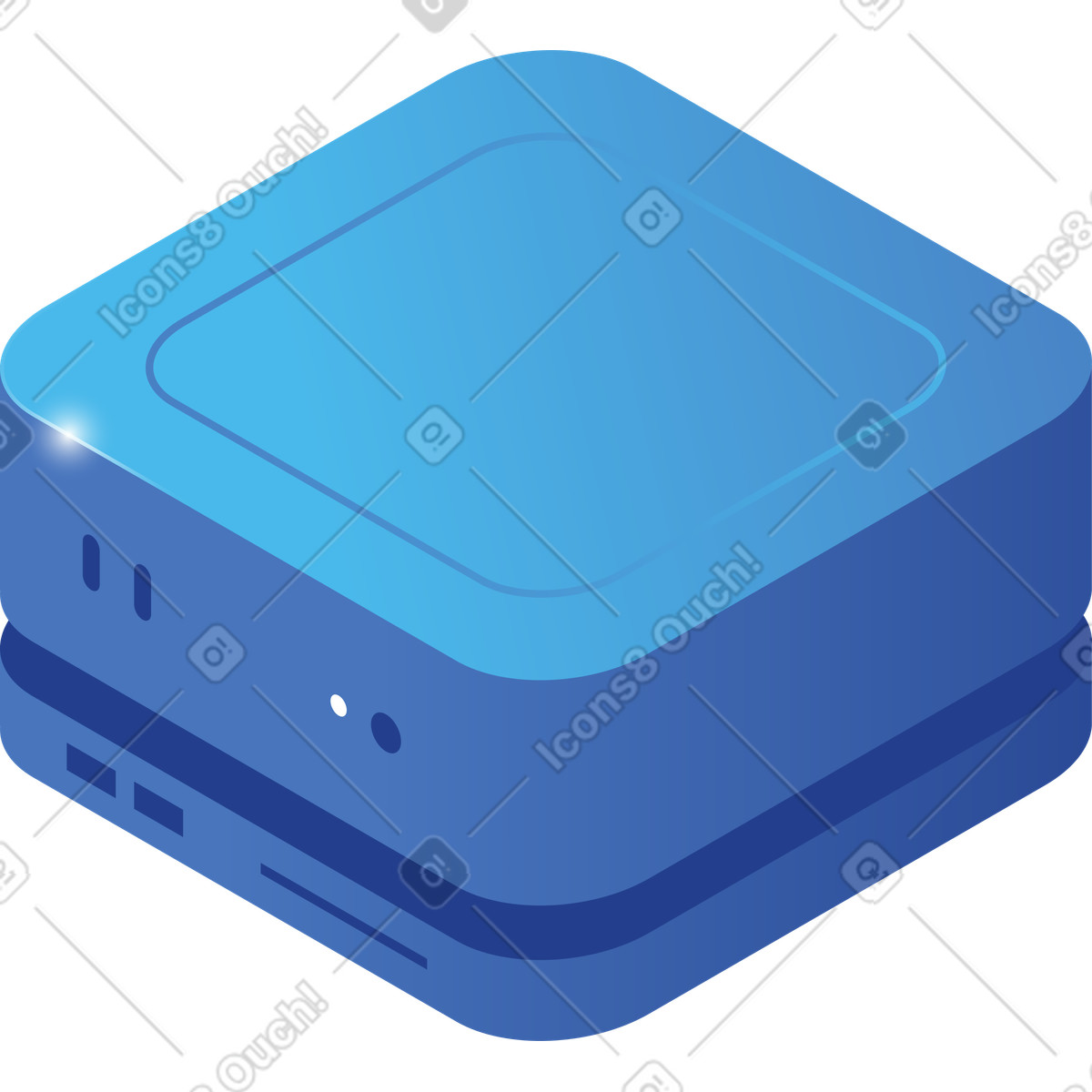 Compact desktop server illustrazione in stile Quantum scarica in PNG, SVG