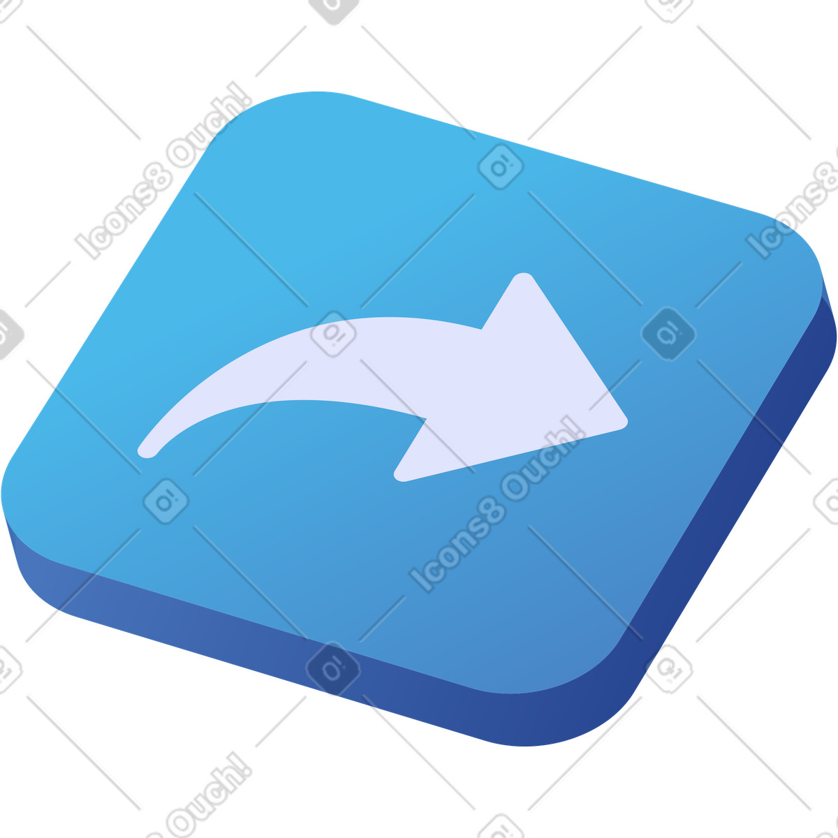 Illustration Rectangle avec icône de republication dans le style Quantum à télécharger aux formats PNG, SVG