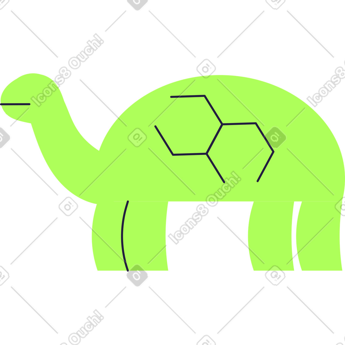 Illustration Tortue dans le style Mellow à télécharger aux formats PNG, SVG