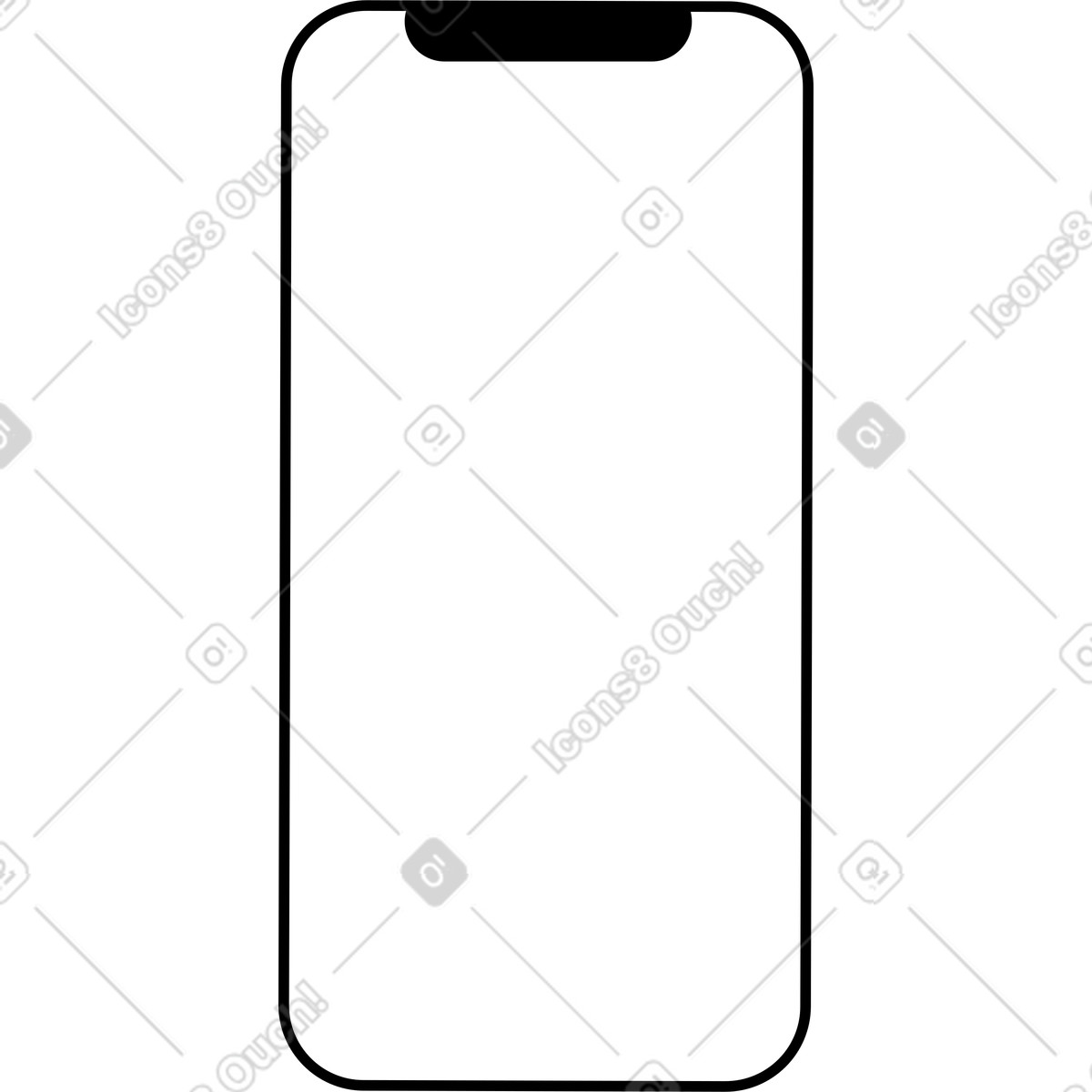 Abstract smartphone illustration clipart of digital gadget for tech themes