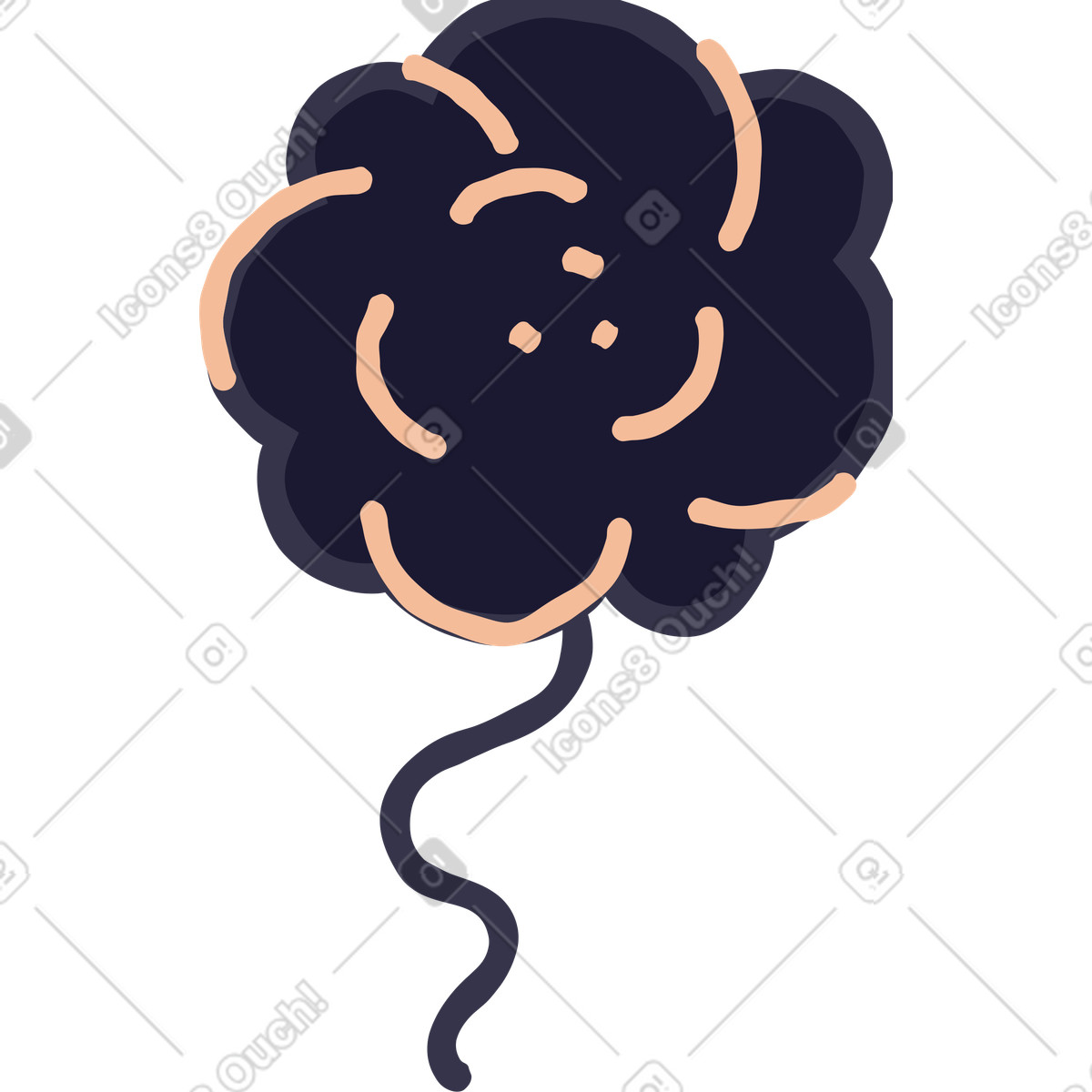 Fumo illustrazione in stile Stripy scarica in PNG, SVG