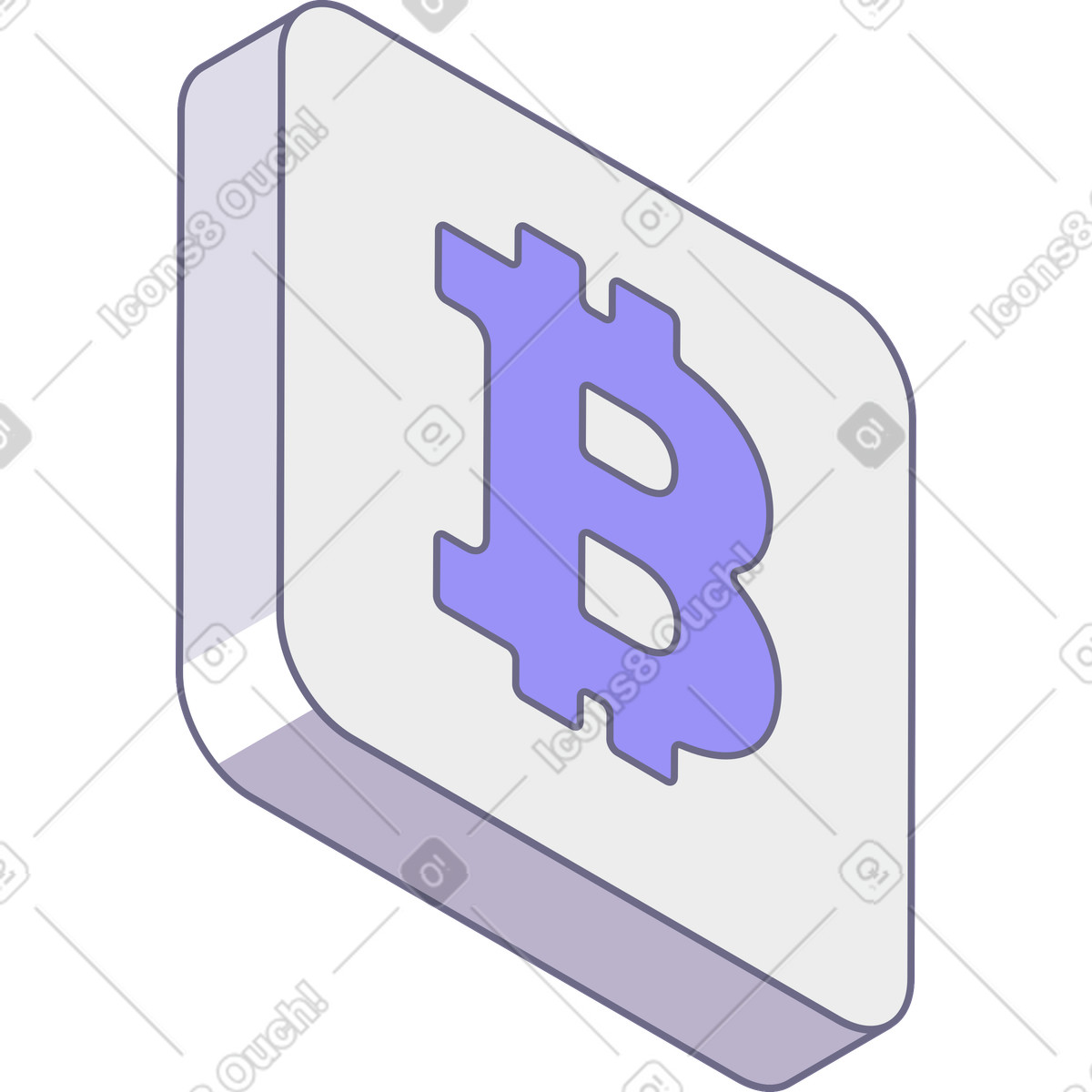 Ilustración Icono de bitcoin en estilo Modul a descargar en PNG y SVG