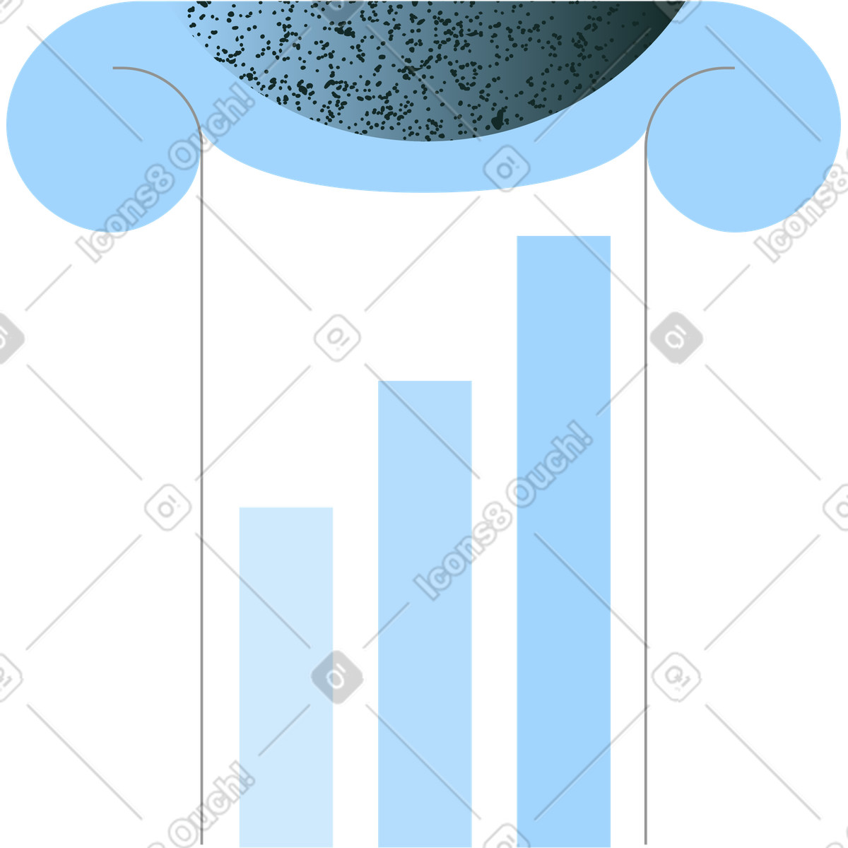 Colonna che simboleggia la banca illustrazione in stile Concept scarica in PNG, SVG