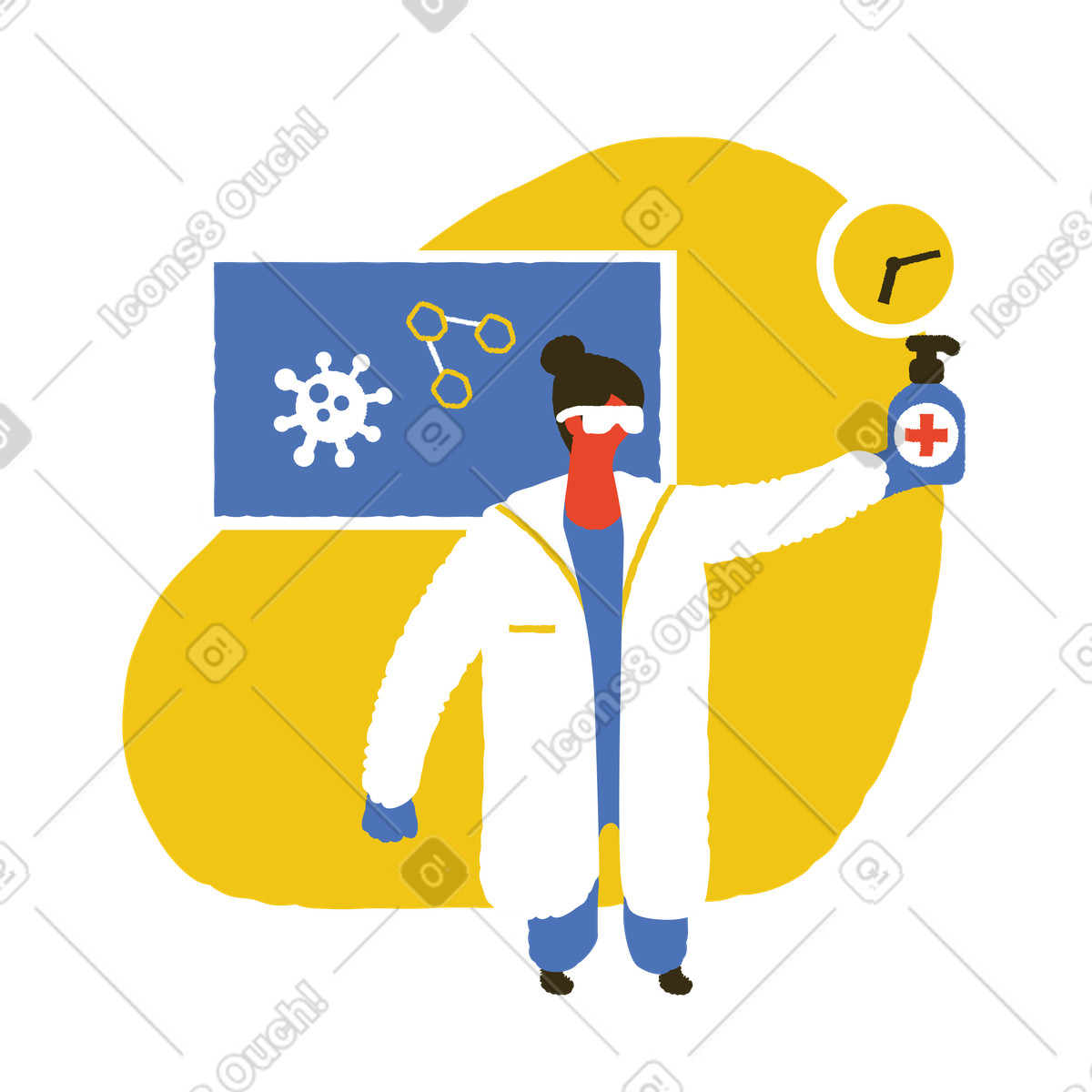Ilustración Use alcohol en gel estilo Bermuda a descargar PNG y SVG