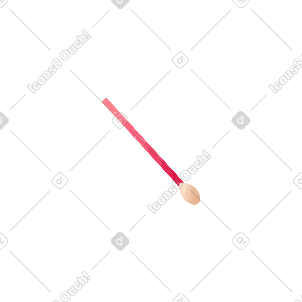 Cotton swab illustration in Bonbon style download in PNG, SVG
