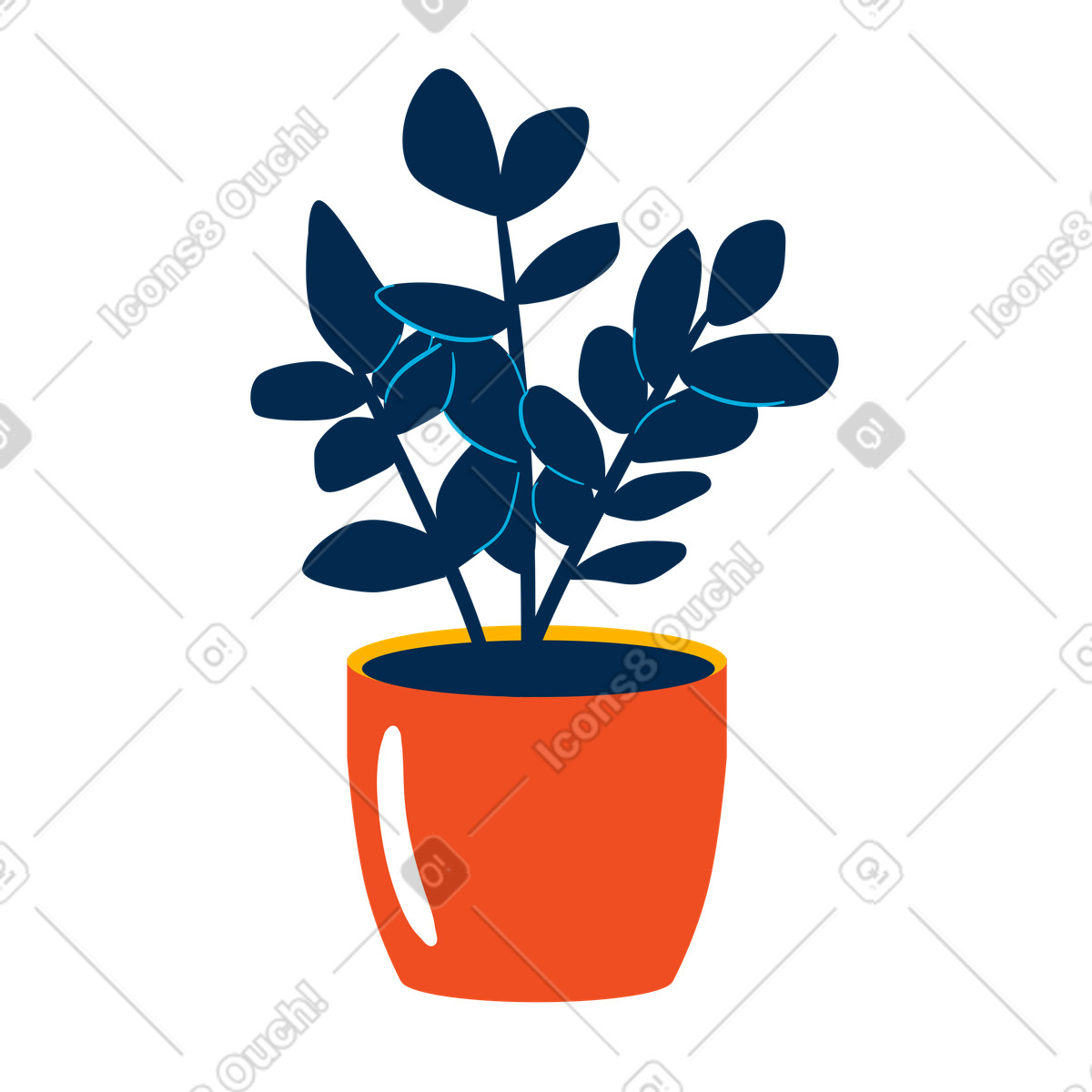 Illustration Plante dans le style Flame à télécharger aux formats PNG, SVG