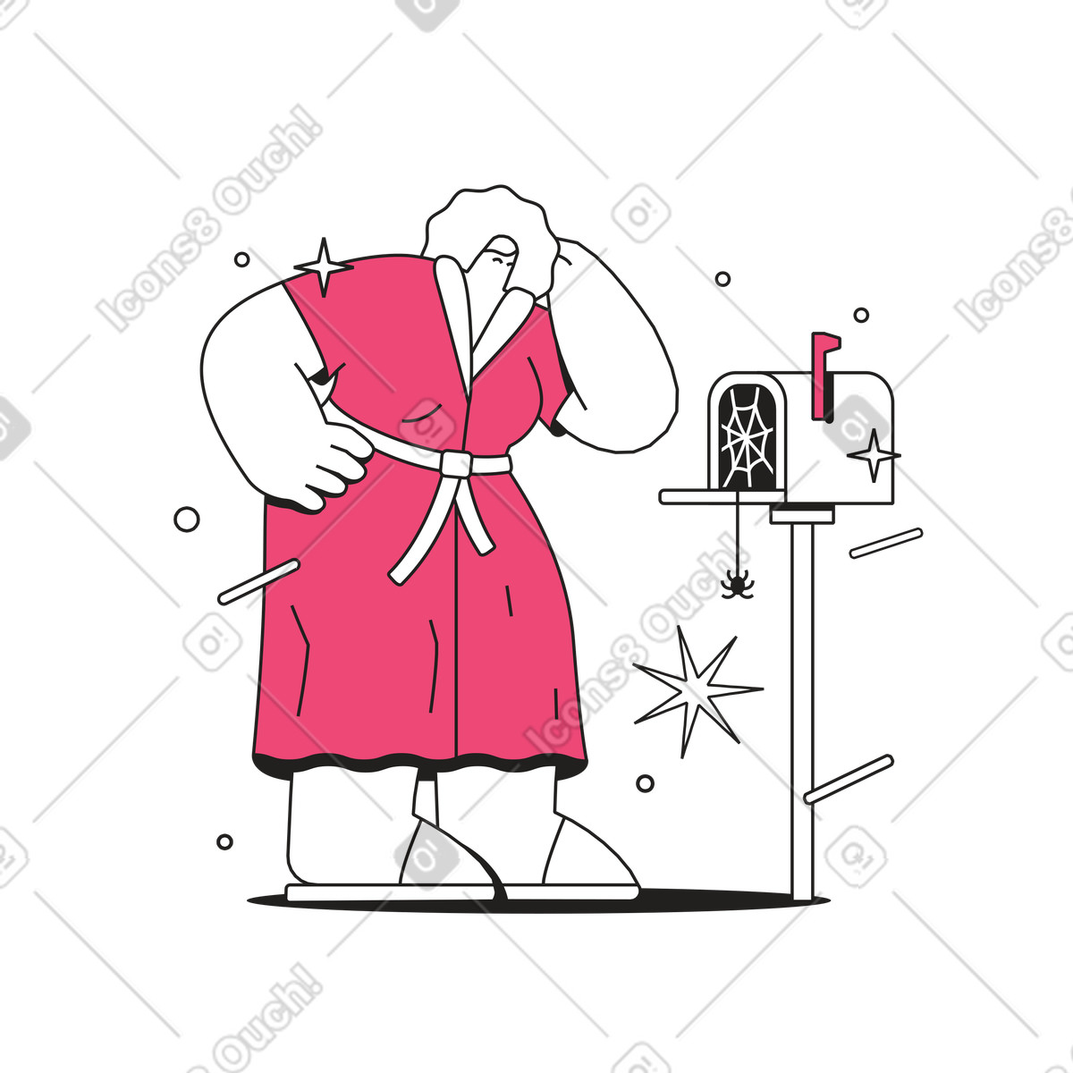 Ilustración Ningún mensaje en estilo Dazzle Line a descargar en PNG y SVG
