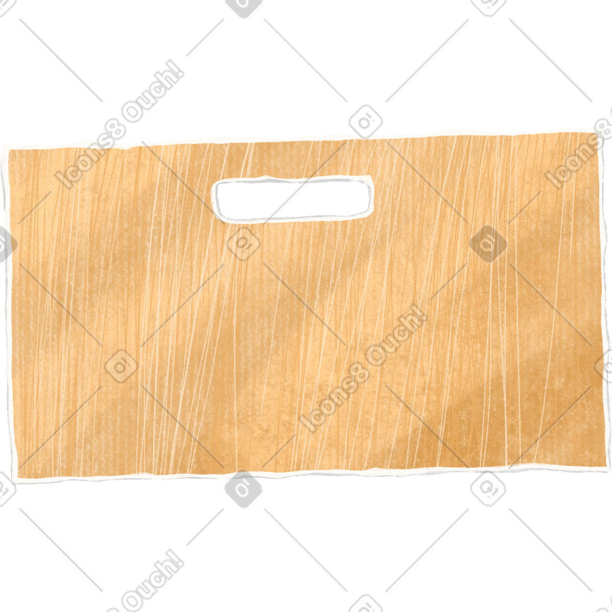 Beige cardboard box with handle illustration in Crafty style download in PNG, SVG