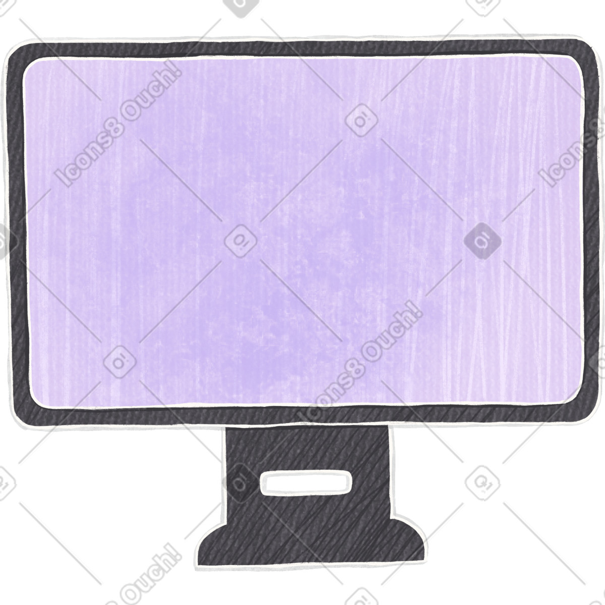 Ilustração de Black computer screen em no estilo Crafty para baixar em PNG, SVG