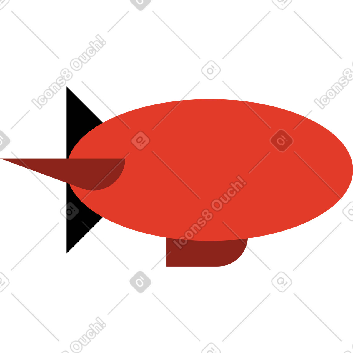 Illustration Dirigeable dans le style Burgundy à télécharger aux formats PNG, SVG