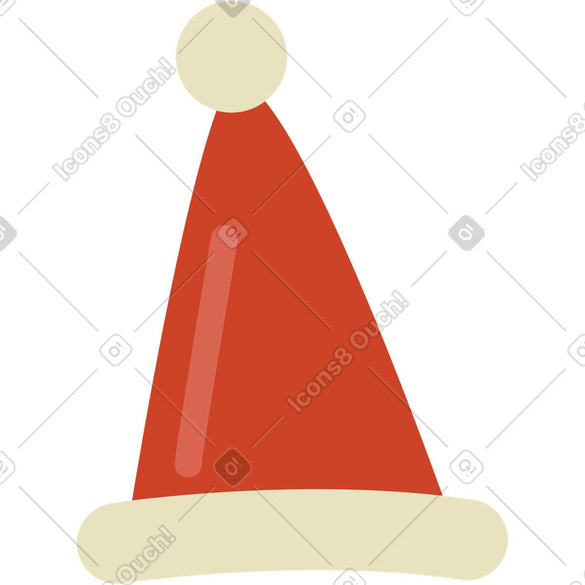 Cappello da babbo natale illustrazione in stile Arabica scarica in PNG, SVG