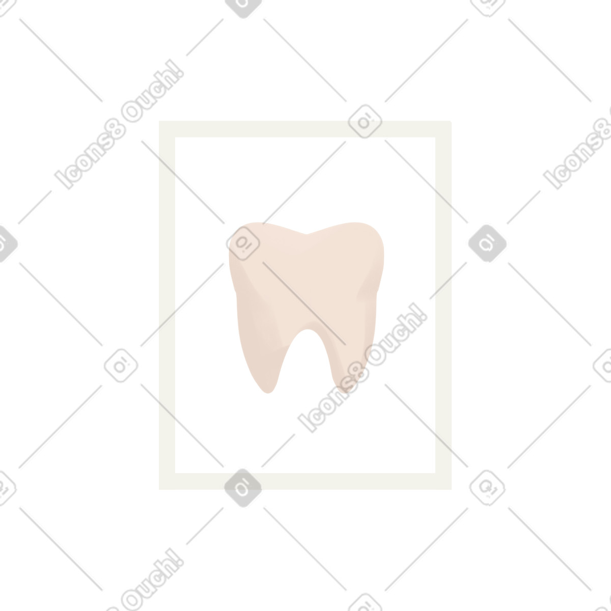 Ilustração de Poster with a tooth em no estilo Demure para baixar em PNG, SVG