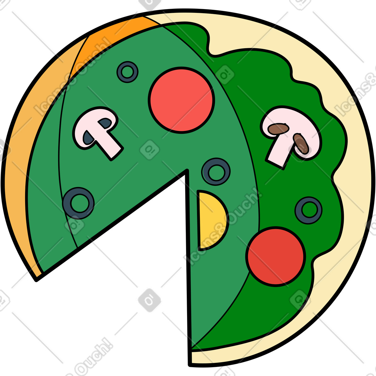 下载 Surr 风格的 比萨 插画，支持 PNG、SVG 格式