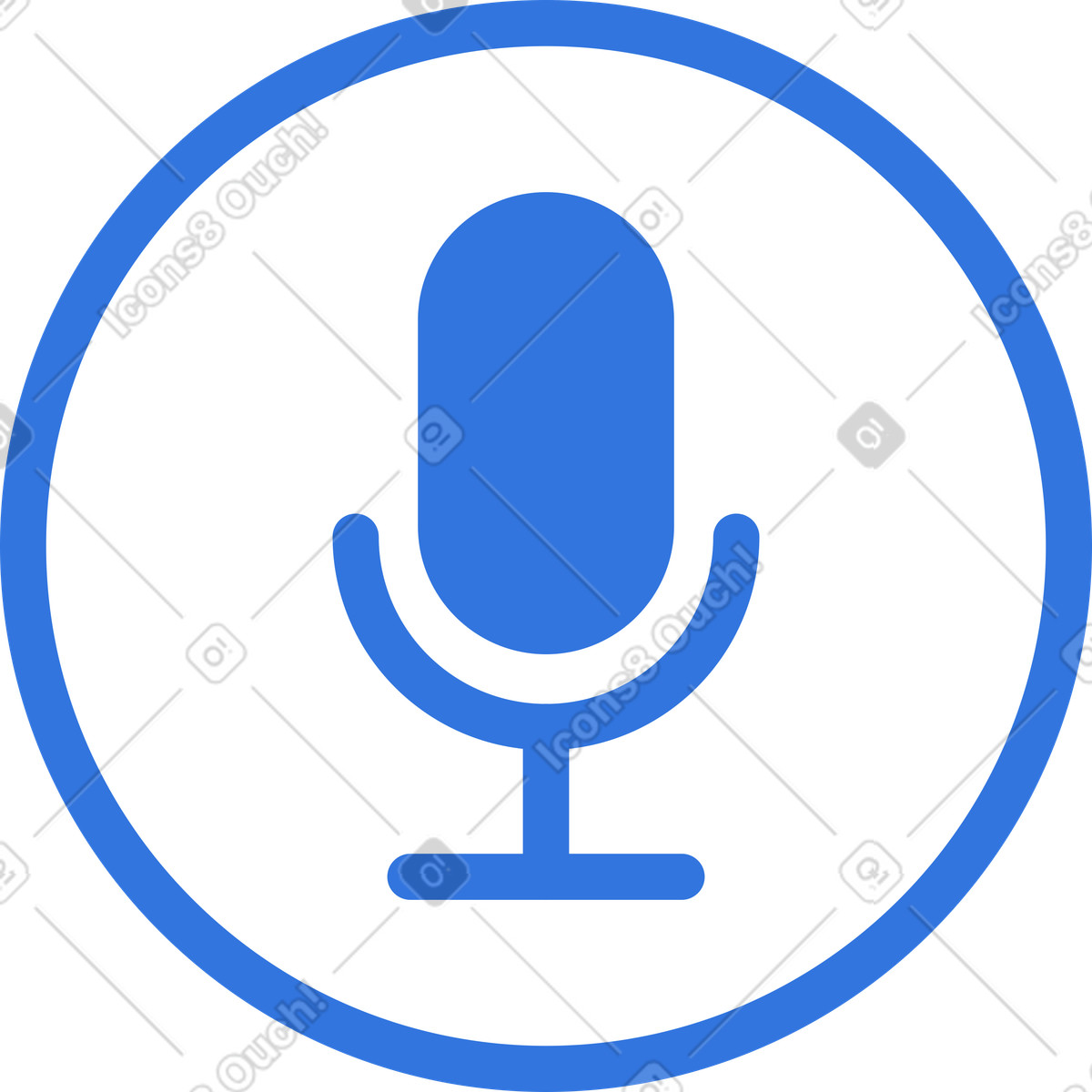 Mikrofon-symbol-Illustration im Sky-Stil als Download in PNG, SVG