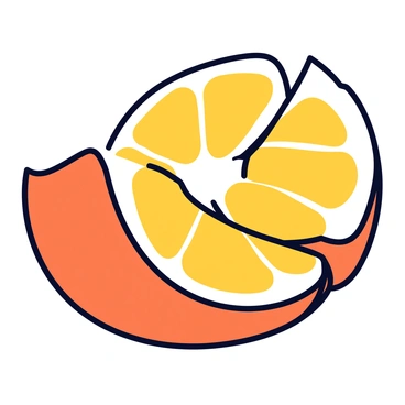 A peeled tangerine with its segments visible, showcasing the juicy, bright orange flesh. The peel is artistically twisted into a spiral shape, creating a dynamic contrast with the tangerine's smooth surface. The background is a simple white surface that emphasizes the vibrant colors of the fruit.