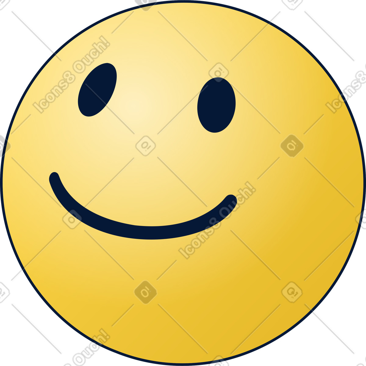 Sorridente illustrazione in stile Neat scarica in PNG, SVG