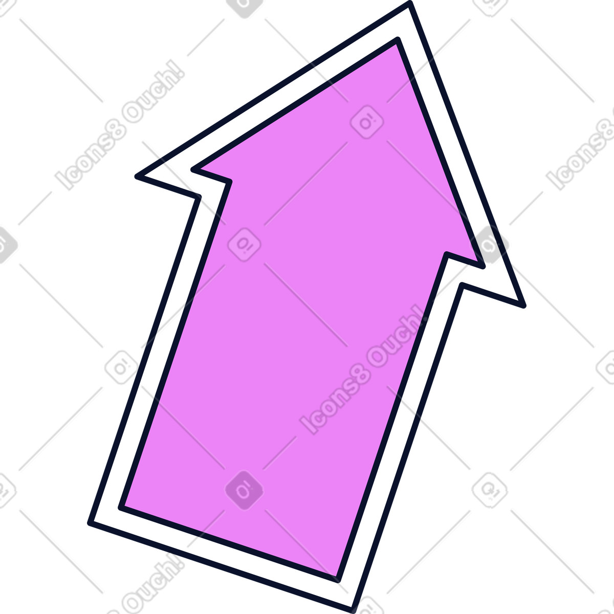 Arrow up illustration in Flexy style download in PNG, SVG