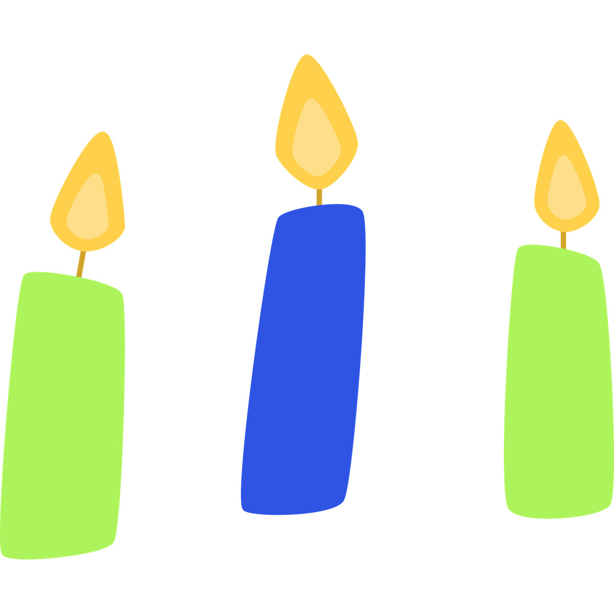 Bouncy 스타일의 Lighted candles 일러스트레이션 PNG, SVG 다운로드