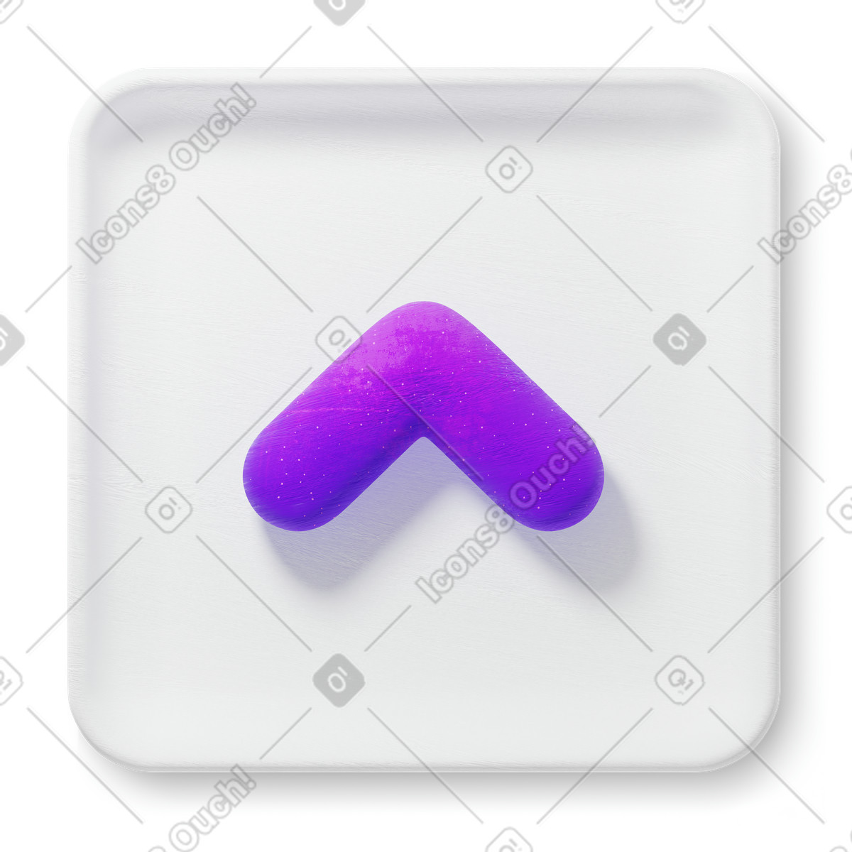 Chevron up illustrazione in stile 3D Microsoft Fluent illustration scarica in PNG, SVG