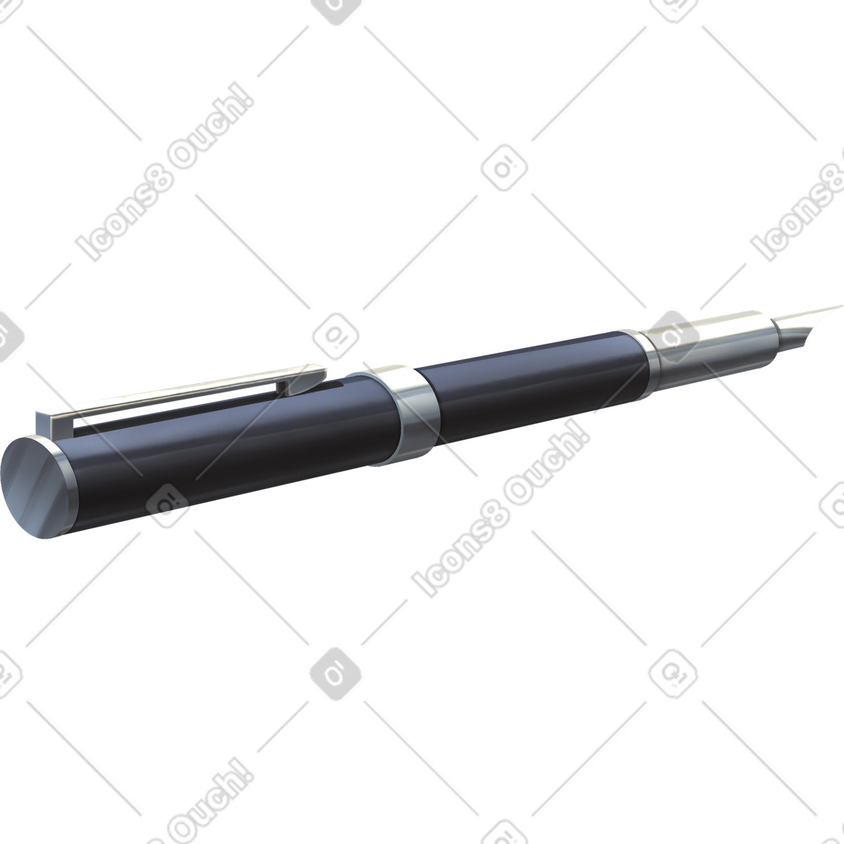 Fountain pen-Illustration im Props-Stil als Download in PNG, SVG