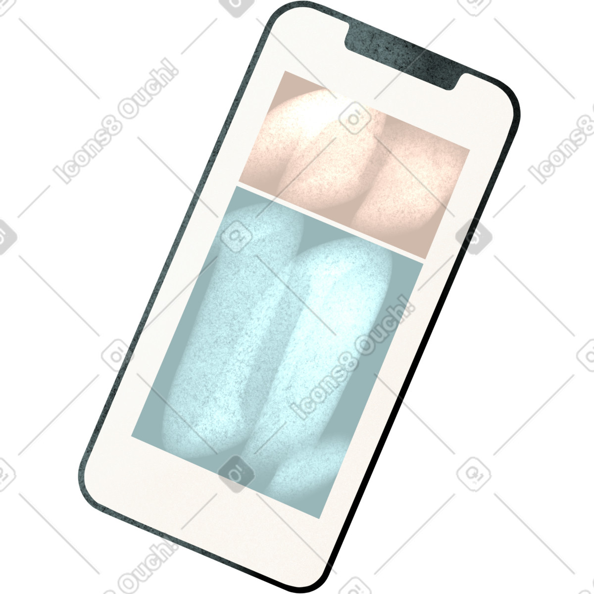 Smartphone illustration clipart showcasing various vectors and graphics for creative projects