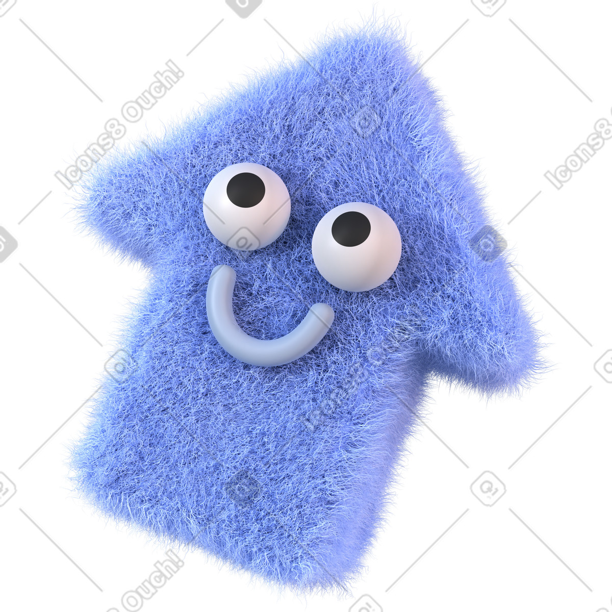 Abstract figure furr arrow face-Illustration im 3D Glassy-Stil als Download in PNG, SVG