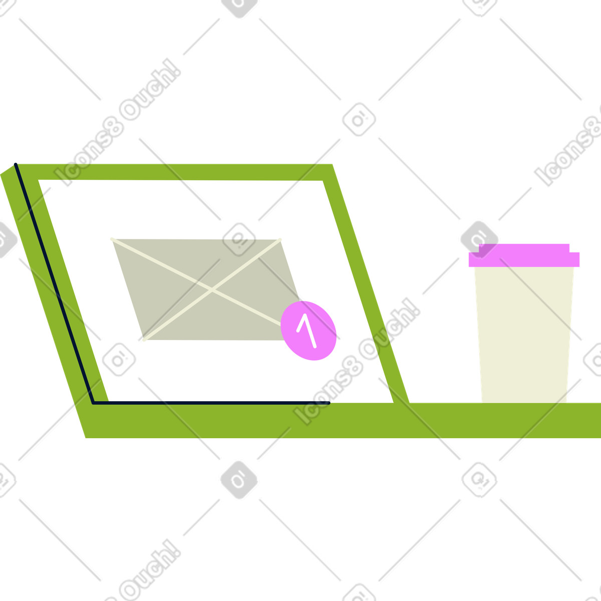 Ilustración Lugar de trabajo en estilo Cubes a descargar en PNG y SVG
