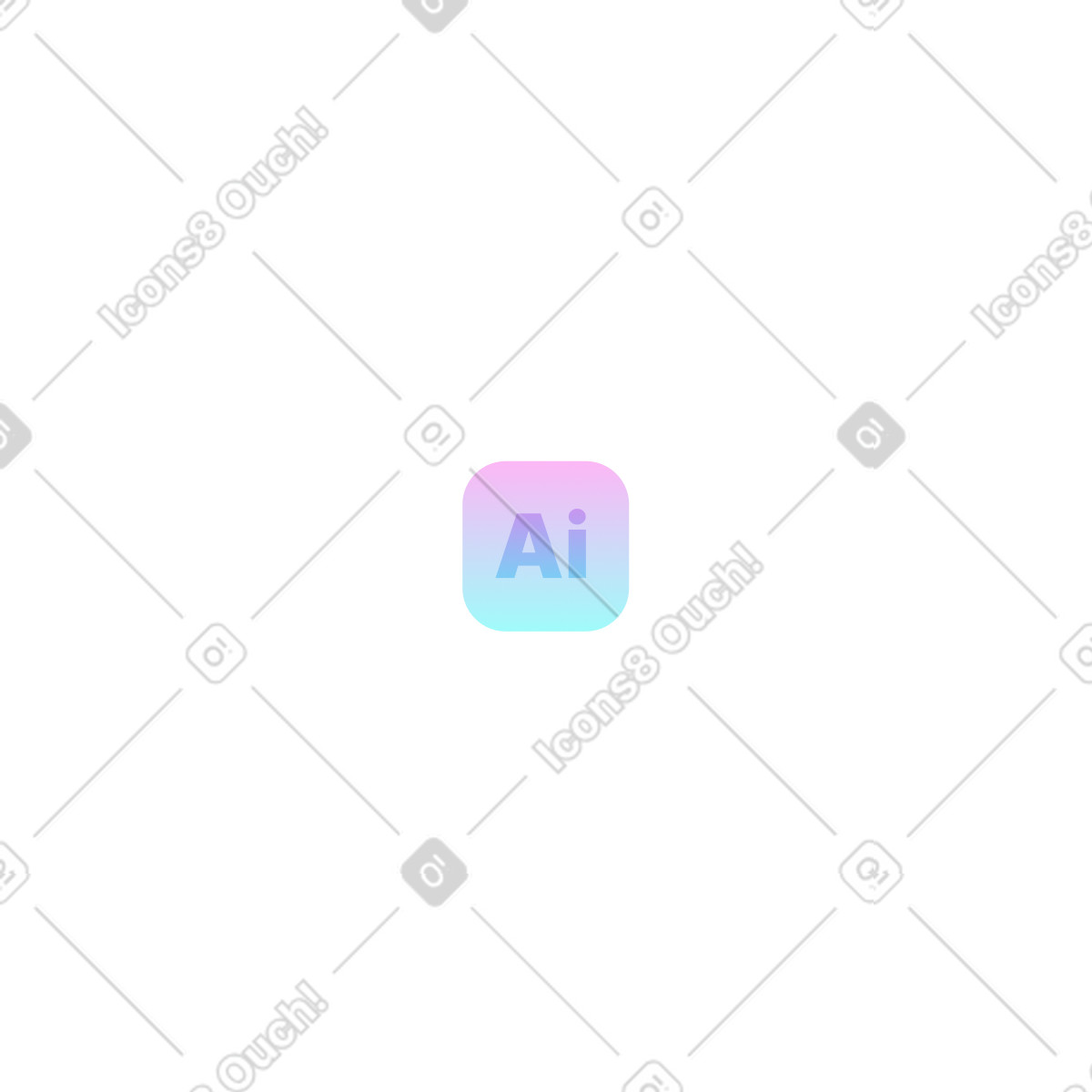 Ilustración Icono de adobe ilustrador en estilo Chromed a descargar en PNG y SVG